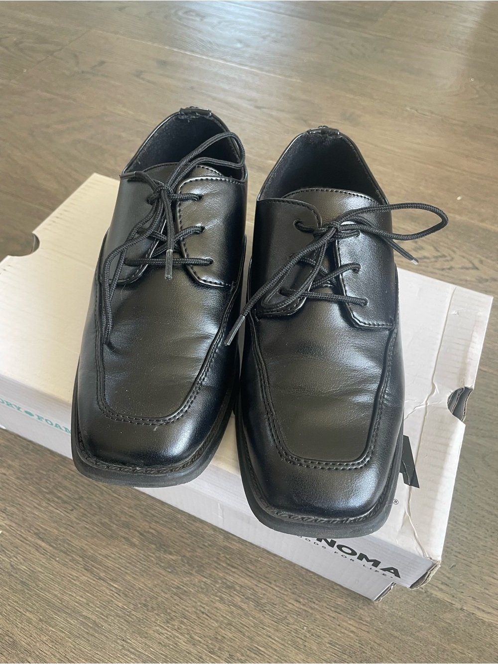 Sonoma Black Boys' Lace-Up Dress Shoes